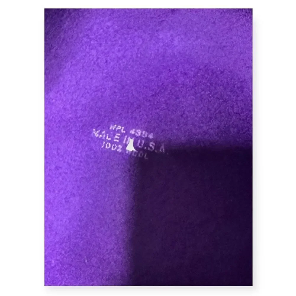 Vintage Purple Wool Pillbox Hat Rhinestones Satin Wrap 1960s Jackie O Aesthetic - Picture 7 of 10